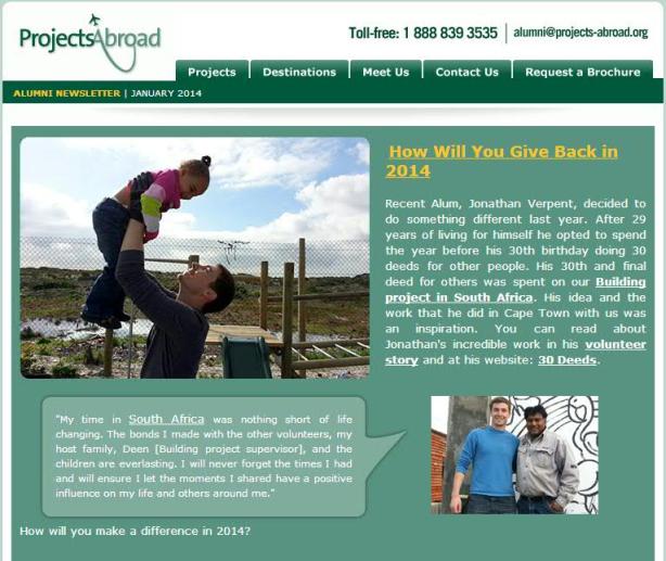 projects abroad news letter